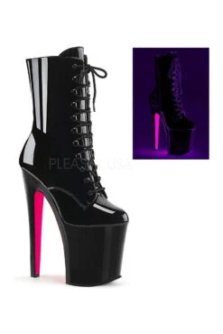 PLEASER XTREME-1020TT Platform Ankle Boot | Black Patent
