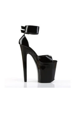 PLEASER XTREME-875 Platform Sandal | Black Patent -Strippers Heels Store xtreme 875 platform sandal black patent sandals pleaser sexyshoescom 5